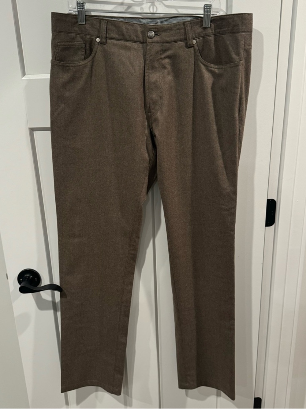 NEW Peter Millar Collection Virgin Wool 5 Pocket Pants Volpe BRCH brown $278